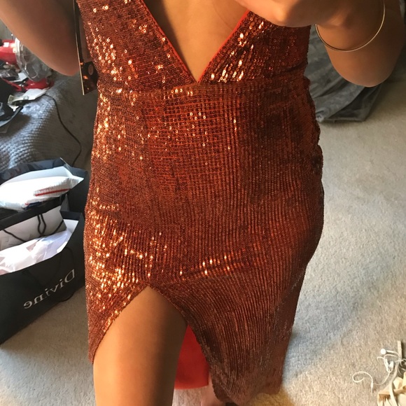 Abyss By Abby Fabulous Dress Gown Bronze - Picture 8 of 8